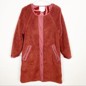 Anthro Margot Reversible Sherpa Coat